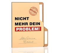 Satiskid Wooden Card Retirement No More Your Problem!, Humorous Pensioner Gift Card, Leaving Card Colleagues, Gift Man Women, Gifts Pensioner, Retirement Decoration