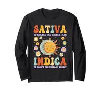 Sativa To Change The Things I Can Indica Groovy Cannabis 420 Long Sleeve T-Shirt