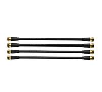 Satix Coaxial Patch Cable with F-Connector 25 cm Pack of 4 Black