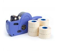 Sato Kendo 26 Starter Pack. 8 digit one-line gun + 12k white permanent wave-edged labels (26x12mm)