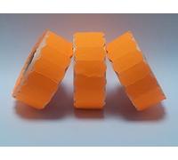 Sato S26 26mm x 12mm Price Gun Labels - Fluorescent Orange Peelable - 30 Rolls / 45,000 Labels