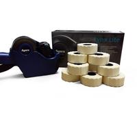 Sato S26 26mm x 12mm Price Gun Labels - Yellow Peelable - 30 Rolls / 45,000 Labels