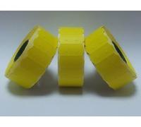 Sato S26 26mm x 12mm Price Gun Labels - Yellow Permanent - 30 Rolls / 45,000 Labels