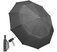 Satol 54 Inch Large Windproof Golf Umbrella, 10 Ribs Automatic Open/Close Oversize Double Canopy Vented Portable Folding Travel Umbrella, UV Protection Sun & Rain Compact Umbrellas for Outdoor, Black