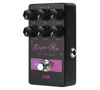 Satone S812 English Rose British Chime Overdrive Electric Guitar Effect Pedal - Bell-like Tone Transform Effect Preset Acoustic Metal Pedal with 3-Band EQ True Bypass