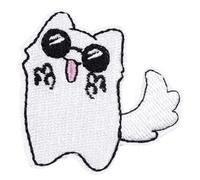 Satoru Gojo White Cat Meme Jujutsu Kaisen Blind Blindfold Sunglasses Sorcery Magic Anime Manga Cute Kawaii 1.8" Iron On Patch for Clothing