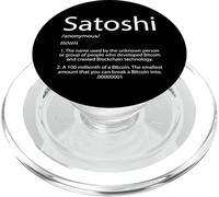 Satoshi Definition Cryptocurrency Bitcoin Satoshi Nakamoto PopSockets PopGrip for MagSafe