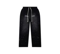 SATOSHI NAKAMOTO padded-detail sweatpants - Black M-L