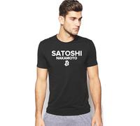 Satoshi Nakamoto T-Shirt Bitcoin BTC Cryptocurrency Crypto (L, Black)