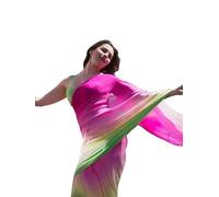 Satrani Womens Georgette Digital Printed Saree with Blouse Unstitched for Women, Pink and Parrot Green 5, One Size, Pink and Green Parrot 5, One size