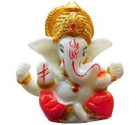 Satre Online and Marketing 2.6" Small Ganesha Statue/Mini Lord Ganesh/Ganpati Polyresin Idol / (Multicolour)