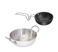 Satre Online and Marketing Aluminium Induction Base Kadhai Size No. 12 with Hard Anodized Tadka Pan Size No. 6 Set, Fry Pan, Cookware Pan - 2 Pcs