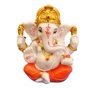 Satre Online and Marketing Big Ganesha Idol Pagdi Statue 4 Inch Multicolor