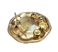 Satre Online and Marketing Brass 5 in 1 Puja Attach Thali Set, 5 Different Pcs