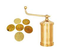 Satre Online and Marketing Brass Pasta Maker, Yellow, 6 Different Jali, Manual, 6 Discs, 6 Blades