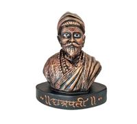 Satre Online and Marketing Chhatrapati Shivaji Maharaj Idol, Half Shivaji Maharaj Idol 6.4 Inch for Home/Office Decor (Copper)