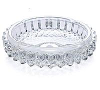 Satre Online and Marketing Crystal Cigar and Cigarette Heavy Glass Tabletop Ashtray , Glass Ash Tray , Round Tabletop , Glass Ashtray,4.5 x 4.5 x 2.8 inch