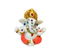 Satre Online and Marketing Ganesha Statue for Car Dashboard, Orange