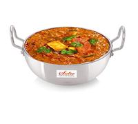 Satre Online and Marketing Induction Base Aluminium Kadai With two sided Heavy steel Handle,Size No-13,Indian Kadai,Big Kadhai,Color-Silver