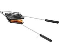 Satre Online and Marketing Non-Stick Aluminum Gas Toaster, Sandwich Maker, Sandwich Toaster, Grill Toaster on Gas Stovetop - Black