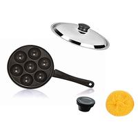 Satre Online and Marketing Non Stick Heavy Appam Pan, Appam Maker,7 Pits Appam Maker, Egg Pan Maker