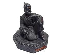 Satre Online And Marketing Polyresin Chhatrapati Shivaji Maharaj The Legend of Maharashtra Statue Matte Finish Polygon Shaped