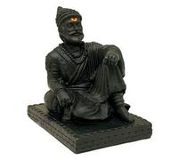 Satre Online And Marketing Polyresin Chhatrapati Shivaji Maharaj The Legends Statue Matte Finish Square Shaped