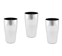 Satre Online and Marketing Stainless Steel Tumbler,Premium Grade Stainless Steel Pint Cups Water Tumblers (3 Piece) Unbreakable Drinking Glasses,Chilling Beer Glasses,Steel Tumblers set of 3