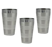 Satre Online and Marketing Stainless Steel Tumblers set of 3 (3 Piece) Big Size,Unbreakable Drinking Glasses,Chilling Beer Glasses,Lassi Glasses