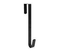 Sattiyrch 12" Wreath Hanger for Front Door,Steel Over The Door Hanger Hook,Wreath Door Hanger (Black,1)