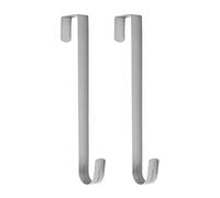 Sattiyrch 12" Wreath Hanger for Front Door,Steel Over The Door Hanger Hook,Wreath Door Hanger (Silver,2)
