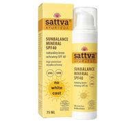 Sattva Ayurveda Mineral Sun Cream SPF40, Non-Nano, Without White Film, 75 | With turmeric extract and argan oil, Ecocert Cosmos Natural, for children and family, vegan