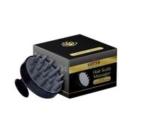 Sattva Scalp Massage Brush for Hair - Hair Scalp Massager Hair Growth - Hair Growth & Exfoliation, Ergonomic Head Massage Brush for Wet and Dry Application, Shampoo Brush (Black)