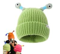 Saturatione Monster Hat, Saturation Monster Tentacles Hat, Winter Parent-Child Cute Glowing Little Monster Knit Hat, LED Lighted Beanie Cap, Funny Soft Knit Beanie Hat Gift for Him and Her (Green)