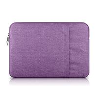SATURCASE 12"-13.3" Laptop Sleeve, Nylon Cotton Liner Sleeve Bag Case Cover Skin with Extra Pocket for 13.3" MacBook Air/Pro/Retina and Other 12"-13.3" Laptops/Portable Computers (Purple)