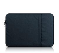 SATURCASE 12"-13.3" Laptop Sleeve, Nylon Cotton Liner Sleeve Bag Case Cover Skin with Extra Pocket for 13.3" MacBook Air/Pro/Retina and Other 12"-13.3" Laptops/Portable Computers (Dark Blue)