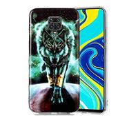 SATURCASE Beautiful Luminous Fluorescent Glow Ultra Thin Soft TPU Gel Silicone Protective Back Cover for Xiaomi Redmi Note 9S / Note 9 Pro/Note 9 Pro Max (XSK-6)