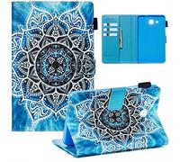 SATURCASE Beautiful Pattern PU Leather Flip Magnet Wallet Stand Card Slots Case Cover for Samsung Galaxy Tab A 7.0 (2016) SM-T280 T285 (YPW-10)