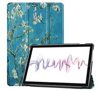 SATURCASE Beautiful PU Leather Flip Foldable Stand Protective Tablet Case Cover with Auto Sleep/Wake Function for Huawei MediaPad M6 10.8 (KN-6)