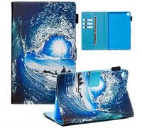 SATURCASE Beautiful PU Leather Flip Magnet Wallet Stand Card Slots Case Cover for Samsung Galaxy Tab A 8.0 (2019) with S Pen SM-P200 P205 (YPW-1)
