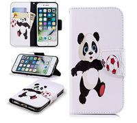 SATURCASE Case for Apple iPhone 7 8 SE 2020, Unique Pattern PU Leather Flip Magnet Wallet Stand Card Slots Protective Cover for Apple iPhone 7 8 SE 2020 (BW-2)
