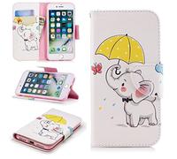 SATURCASE Case for Apple iPhone 7 8 SE 2020, Unique Pattern PU Leather Flip Magnet Wallet Stand Card Slots Protective Cover for Apple iPhone 7 8 SE 2020 (BW-3)