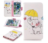 SATURCASE Case for Apple iPhone 7 Plus / 8 Plus, Unique Pattern PU Leather Flip Magnet Wallet Stand Card Slots Protective Cover for Apple iPhone 7 Plus / 8 Plus (BW-3)