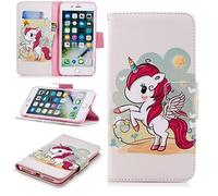SATURCASE Case for Apple iPhone 7 Plus / 8 Plus, Unique Pattern PU Leather Flip Magnet Wallet Stand Card Slots Protective Cover for Apple iPhone 7 Plus / 8 Plus (BW-4)