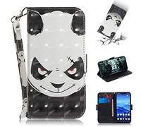 SATURCASE Case for Huawei Mate 20 Lite, Beautiful 3D Pattern PU Leather Flip Magnet Wallet Stand Card Slots Protective Cover with Hand Strap for Huawei Mate 20 Lite (TD-4)