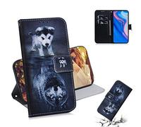 SATURCASE Case for Huawei P Smart Z, Unique Pattern PU Leather Flip Magnet Wallet Stand Card Slots Protective Cover for Huawei P Smart Z / Y9 Prime 2019 (TX-10)