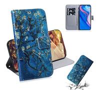 SATURCASE Case for Huawei P Smart Z, Unique Pattern PU Leather Flip Magnet Wallet Stand Card Slots Protective Cover for Huawei P Smart Z / Y9 Prime 2019 (TX-1)