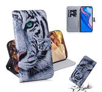 SATURCASE Case for Huawei P Smart Z, Unique Pattern PU Leather Flip Magnet Wallet Stand Card Slots Protective Cover for Huawei P Smart Z / Y9 Prime 2019 (TX-2)