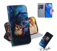 SATURCASE Case for Huawei P Smart Z, Unique Pattern PU Leather Flip Magnet Wallet Stand Card Slots Protective Cover for Huawei P Smart Z / Y9 Prime 2019 (TX-6)