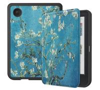 SATURCASE Case for Kobo Clara Colour/Clara BW 6 inch, Beautiful PU Leather Silicone Flip Folio Ultra Slim Light Protective Cover with Auto Sleep/Wake Function (KN-2)